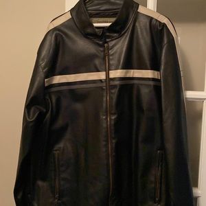 Black and Tan 100% Polyvinyl Chloride Jacket